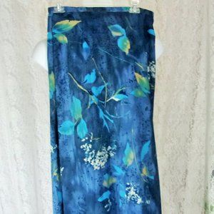 N Touch Maxi Skirt  Royal Blue Print NWOT